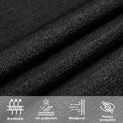 Sunshade Sail 160 g/m² Black 2x2 m HDPE