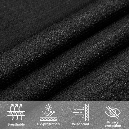 Sunshade Sail 160 g/m² Black 2.5x2.5 m HDPE