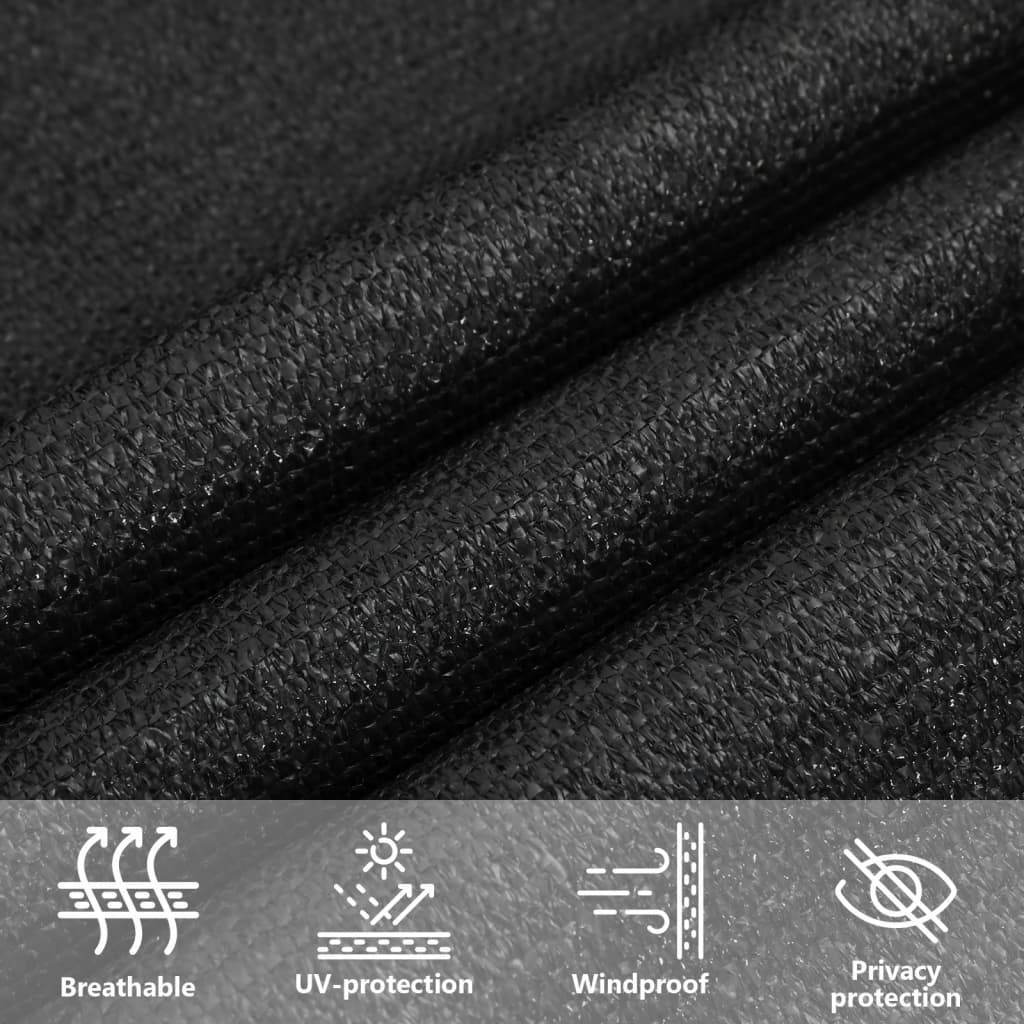 Sunshade Sail 160 g/m² Black 2.5x2.5 m HDPE