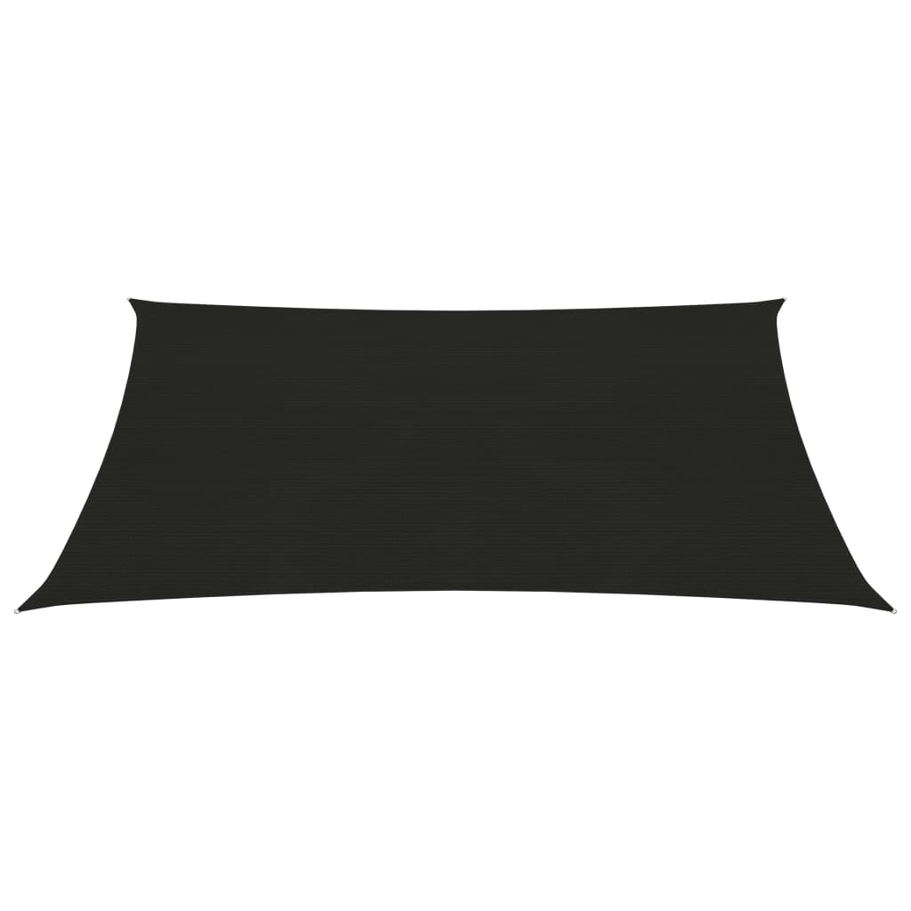 Sunshade Sail 160 g/m² Black 2x3 m HDPE