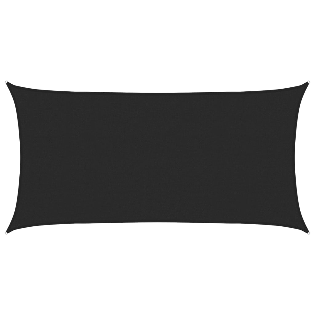 Sunshade Sail 160 g/m² Black 2x3.5 m HDPE