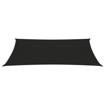 Sunshade Sail 160 g/m² Black 2x5 m HDPE