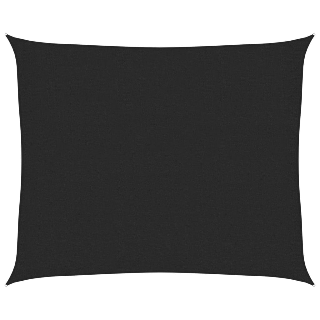 Sunshade Sail 160 g/m² Black 2.5x3 m HDPE