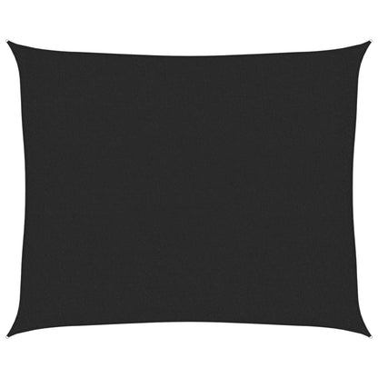 Sunshade Sail 160 g/m² Black 2.5x3 m HDPE