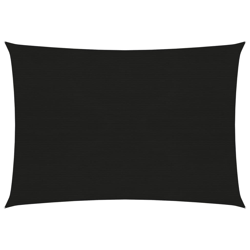 Sunshade Sail 160 g/m² Black 2.5x3.5 m HDPE