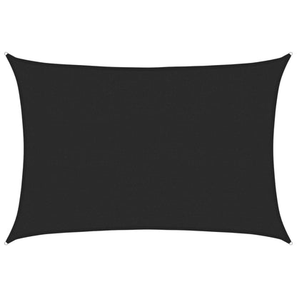 Sunshade Sail 160 g/m² Black 3x4.5 m HDPE