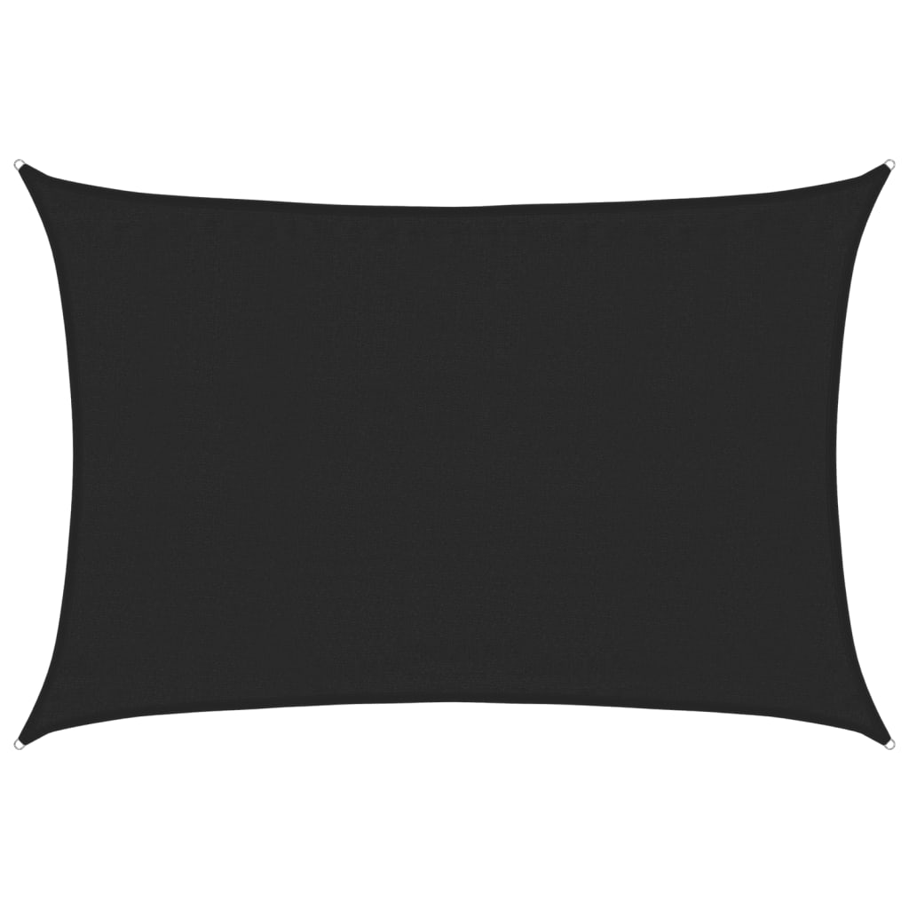 Sunshade Sail 160 g/m² Black 3.5x5 m HDPE