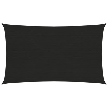 Sunshade Sail 160 g/m² Black 4x7 m HDPE