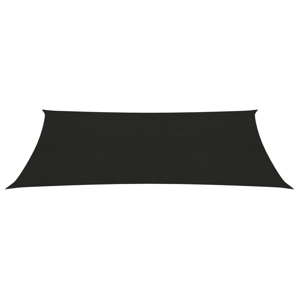 Sunshade Sail 160 g/m² Black 4x7 m HDPE