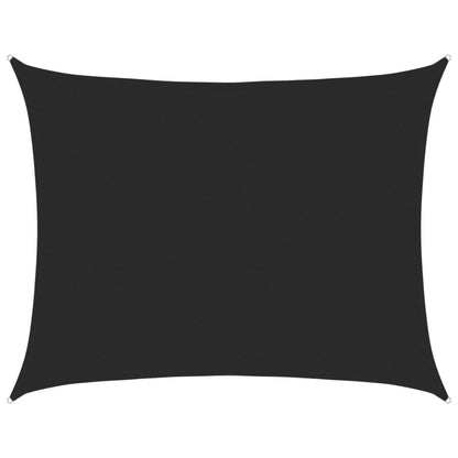 Sunshade Sail 160 g/m² Rectangular Black 6x8 m HDPE