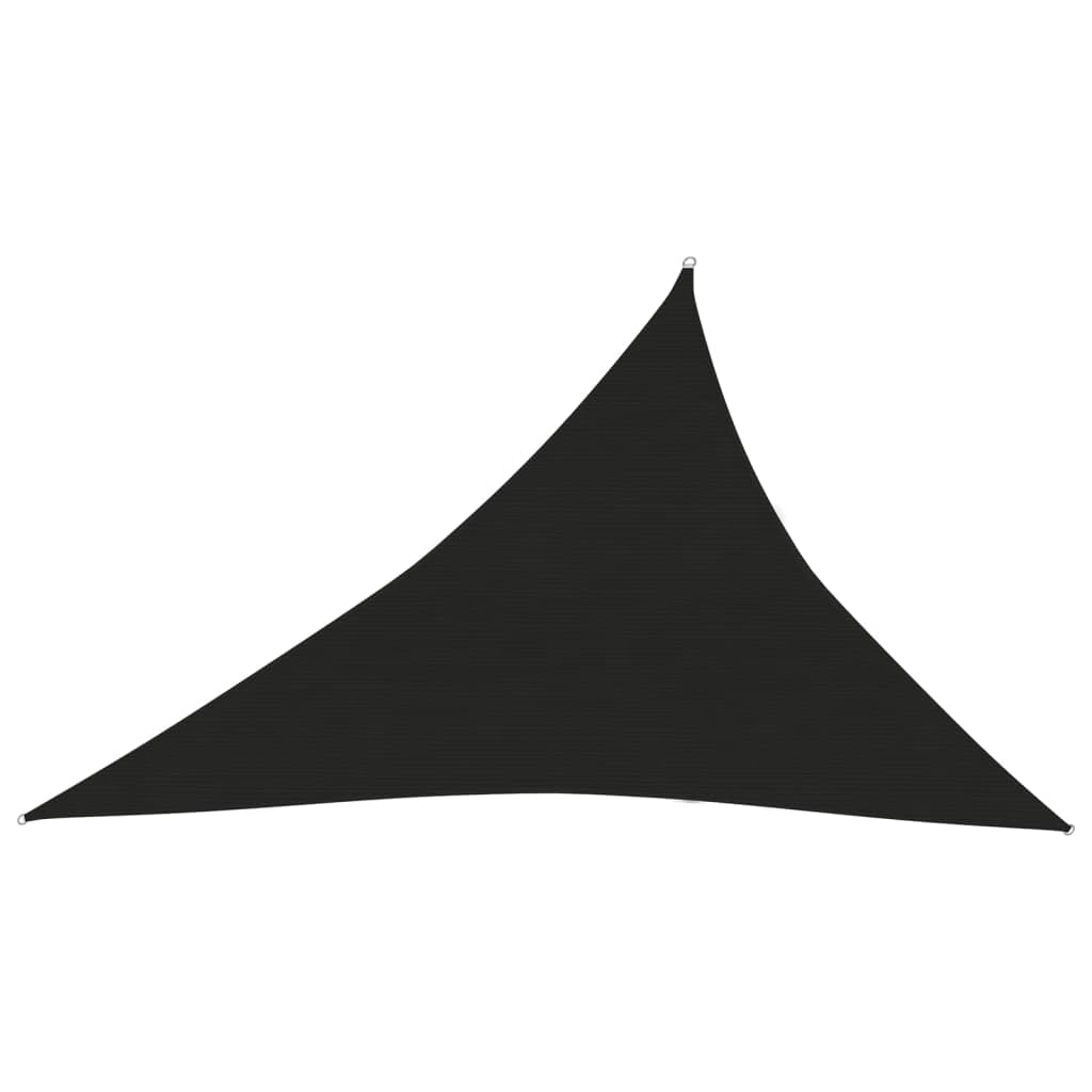 Sunshade Sail 160 g/m² Black 4x5x6.8 m HDPE