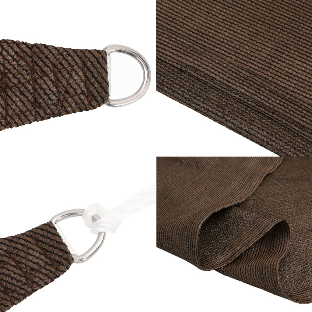 Sunshade Sail 160 g/m² Brown 2.5x2.5 m HDPE