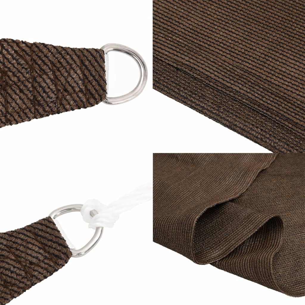 Sunshade Sail 160 g/m² Brown 3.6x3.6 m HDPE