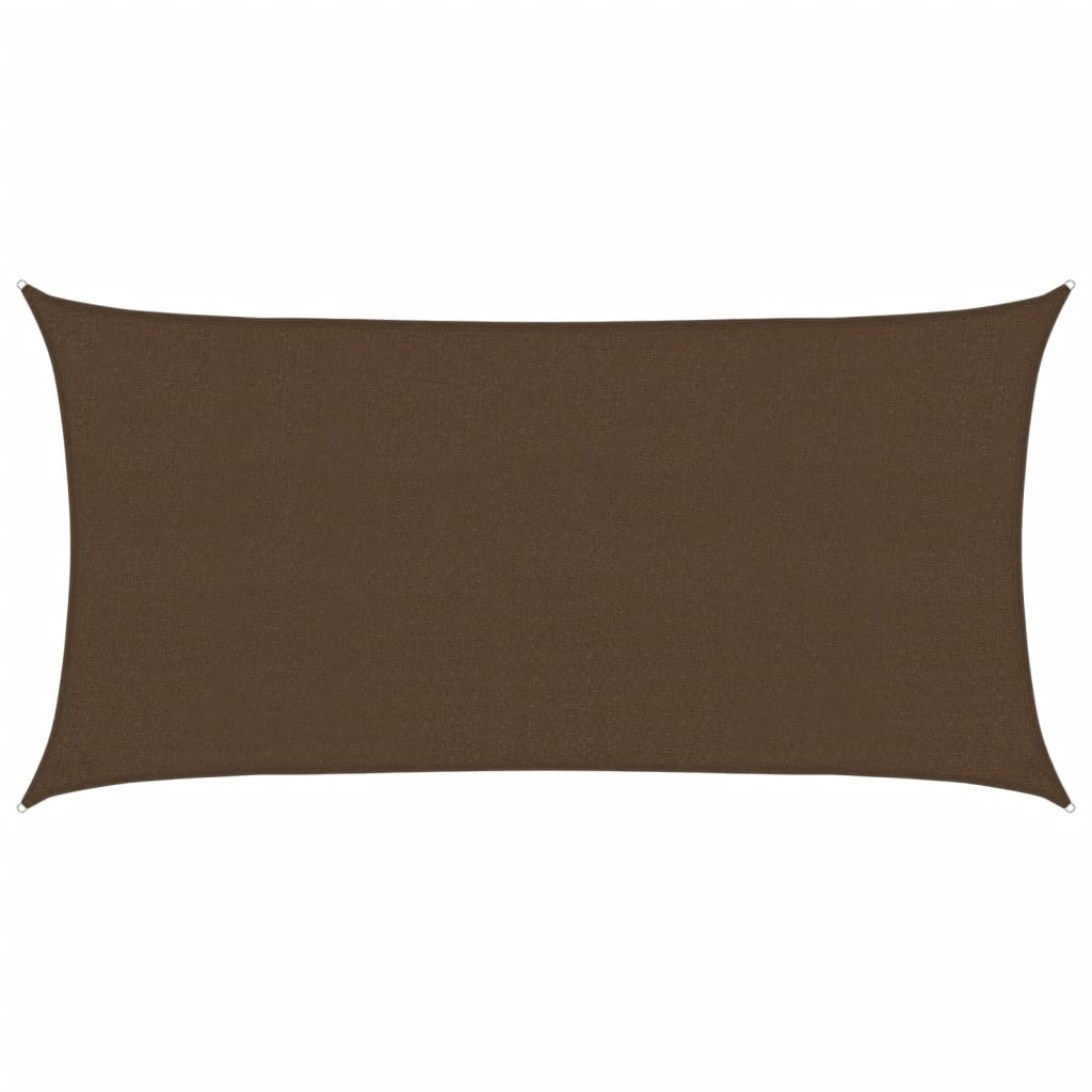 Sunshade Sail 160 g/m² Brown 2.5x5 m HDPE