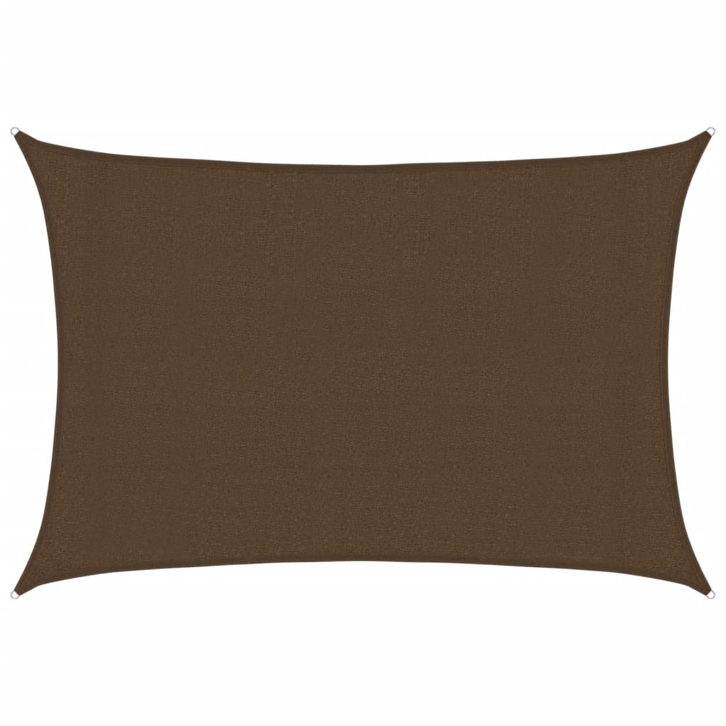 Sunshade Sail 160 g/m² Brown 3x5 m HDPE