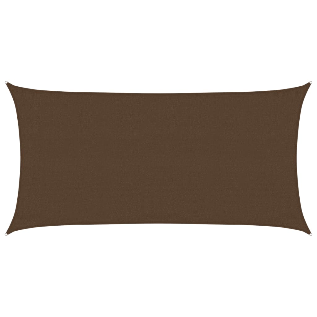 Sunshade Sail 160 g/m² Brown 3x6 m HDPE