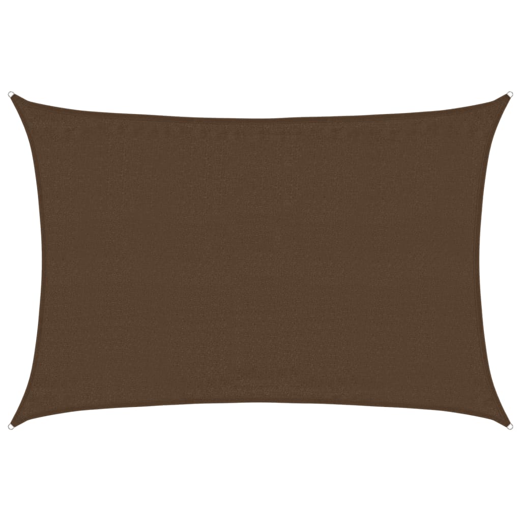 Sunshade Sail 160 g/m² Brown 3.5x5 m HDPE