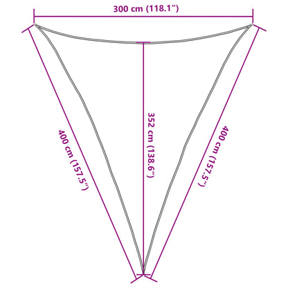 Sunshade Sail 160 g/m² Brown 3x4x4 m HDPE