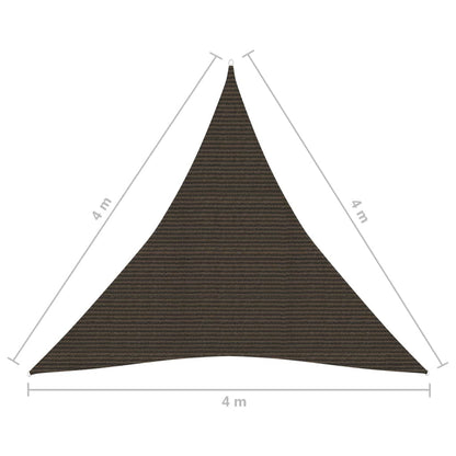 Sunshade Sail 160 g/m² Brown 4x4x4 m HDPE