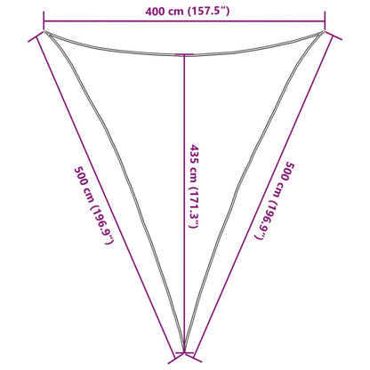 Sunshade Sail 160 g/m² Brown 4x5x5 m HDPE