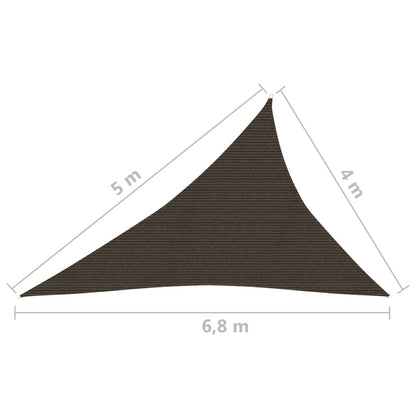 Sunshade Sail 160 g/m² Brown 4x5x6.8 m HDPE