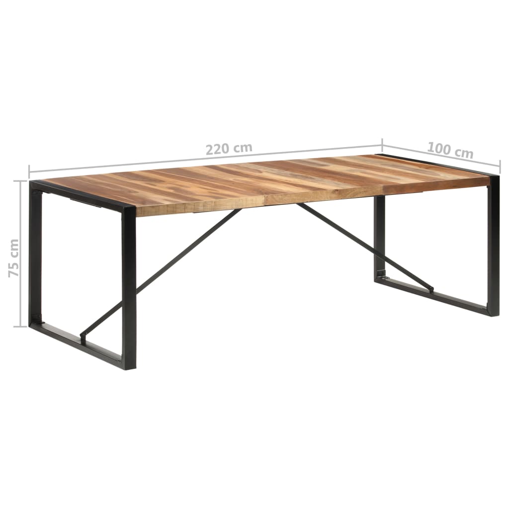 Dining Table 220x100x75 cm Solid Wood