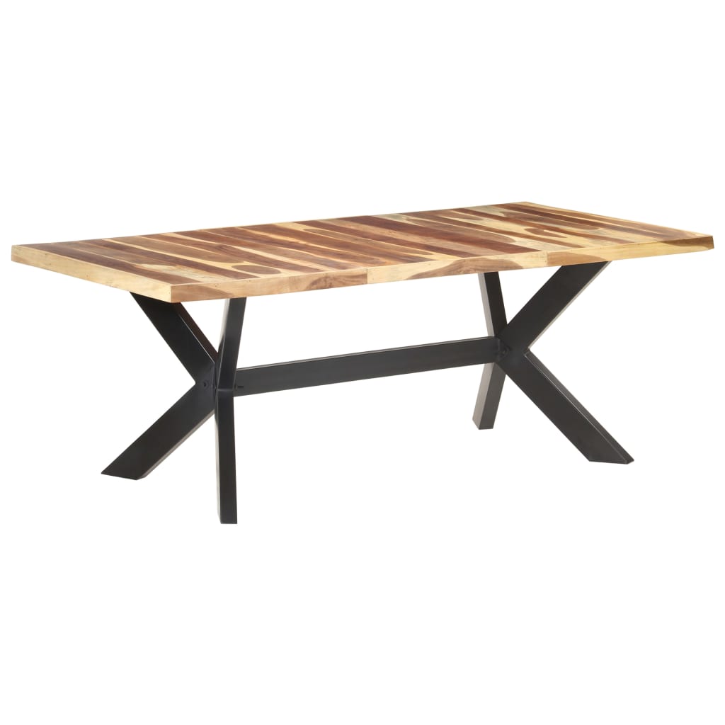 Dining Table 200x100x75 cm Solid Wood with Honey Finish