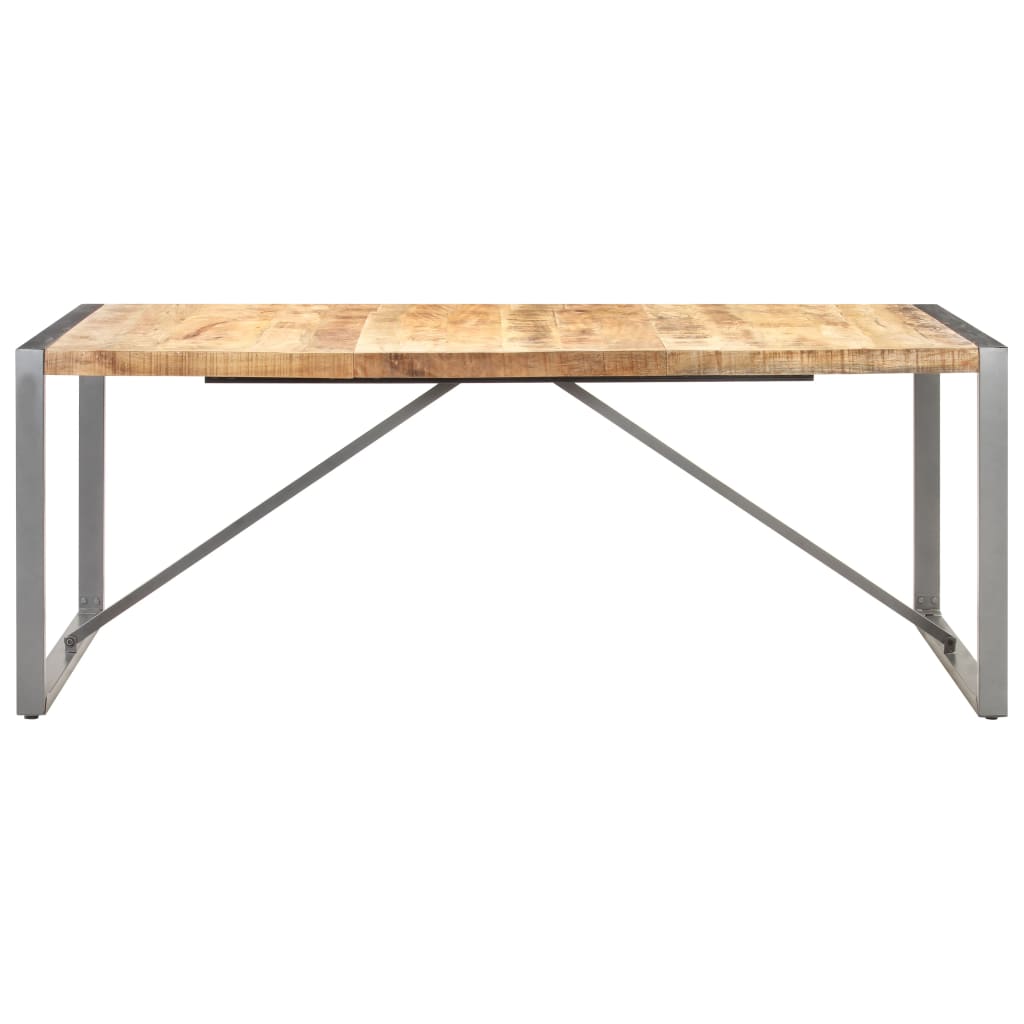 Dining Table 200x100x75 cm Solid Rough Mango Wood