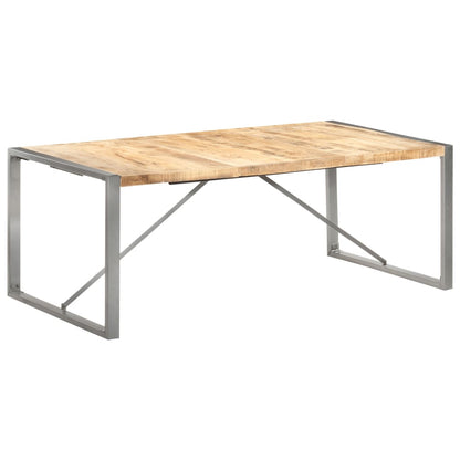 Dining Table 200x100x75 cm Solid Rough Mango Wood