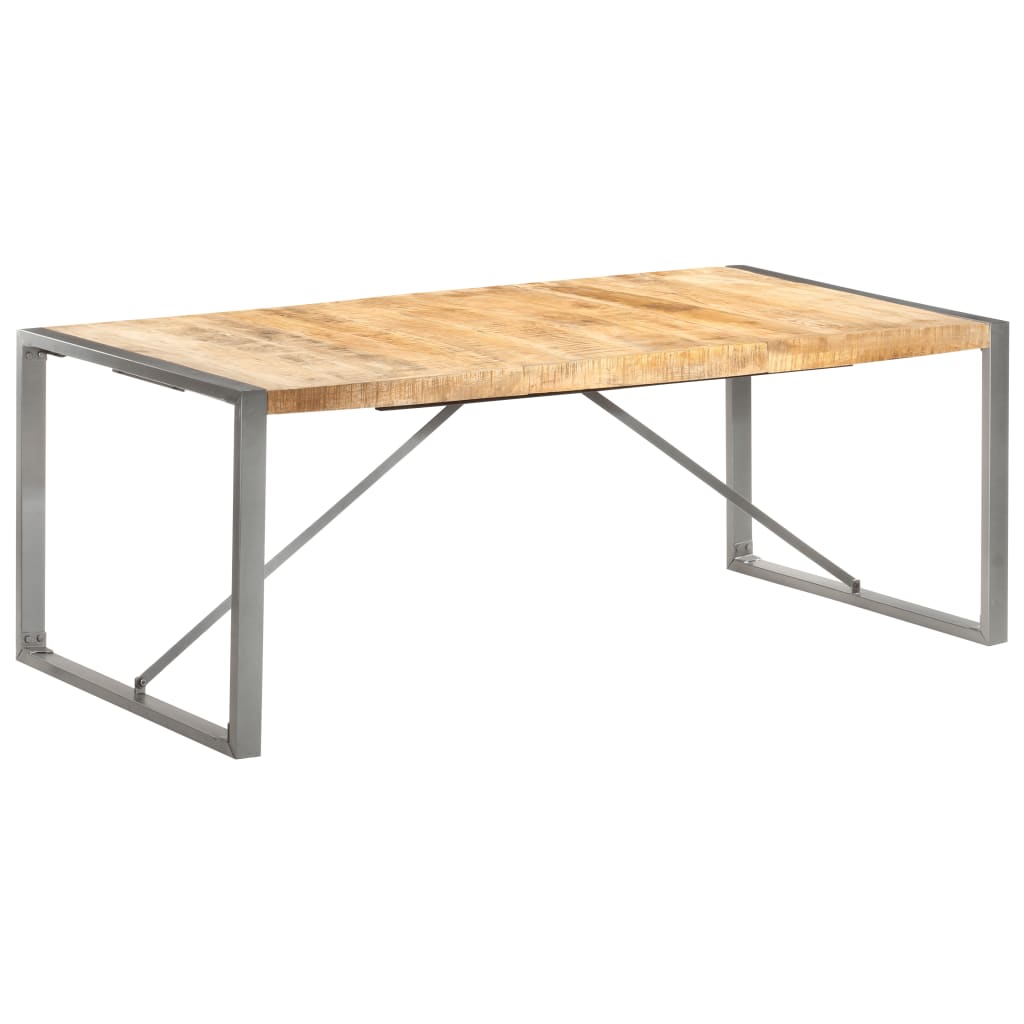 Dining Table 200x100x75 cm Solid Rough Mango Wood