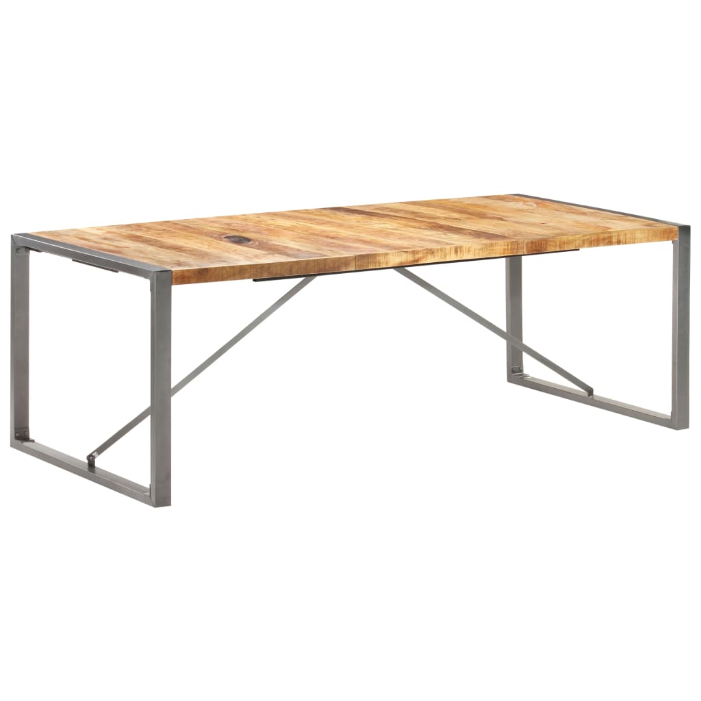 Dining Table 220x100x75 cm Solid Rough Mango Wood