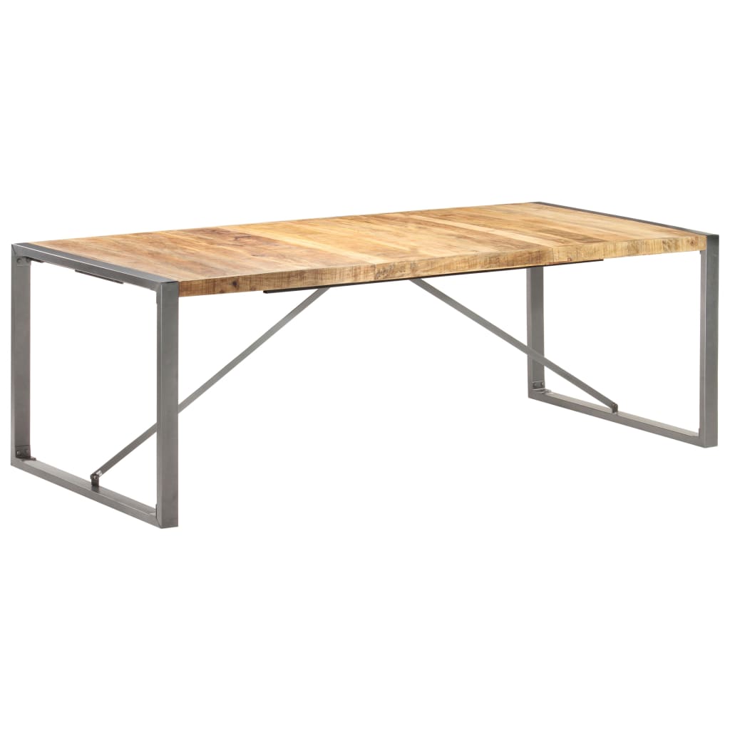 Dining Table 220x100x75 cm Solid Rough Mango Wood