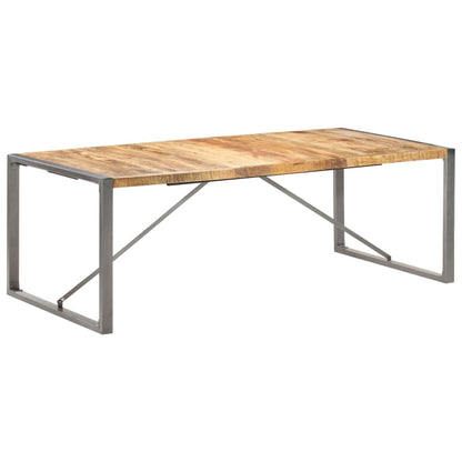 Dining Table 220x100x75 cm Solid Rough Mango Wood