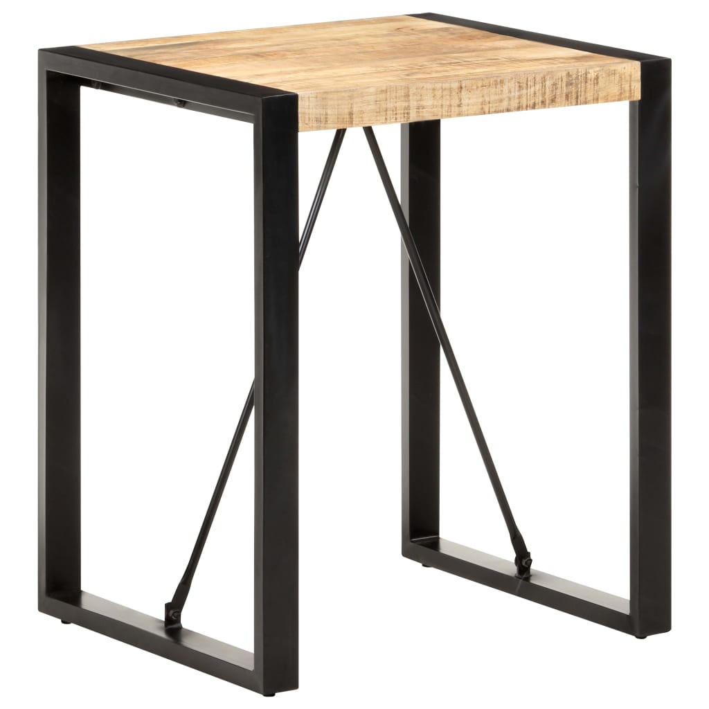 Dining Table 60x60x75 cm Solid Rough Mango Wood