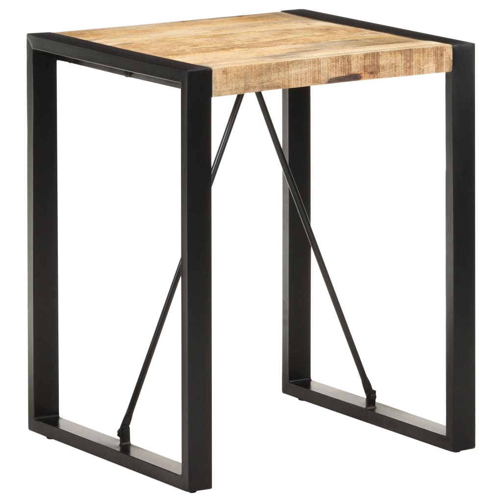 Dining Table 60x60x75 cm Solid Rough Mango Wood