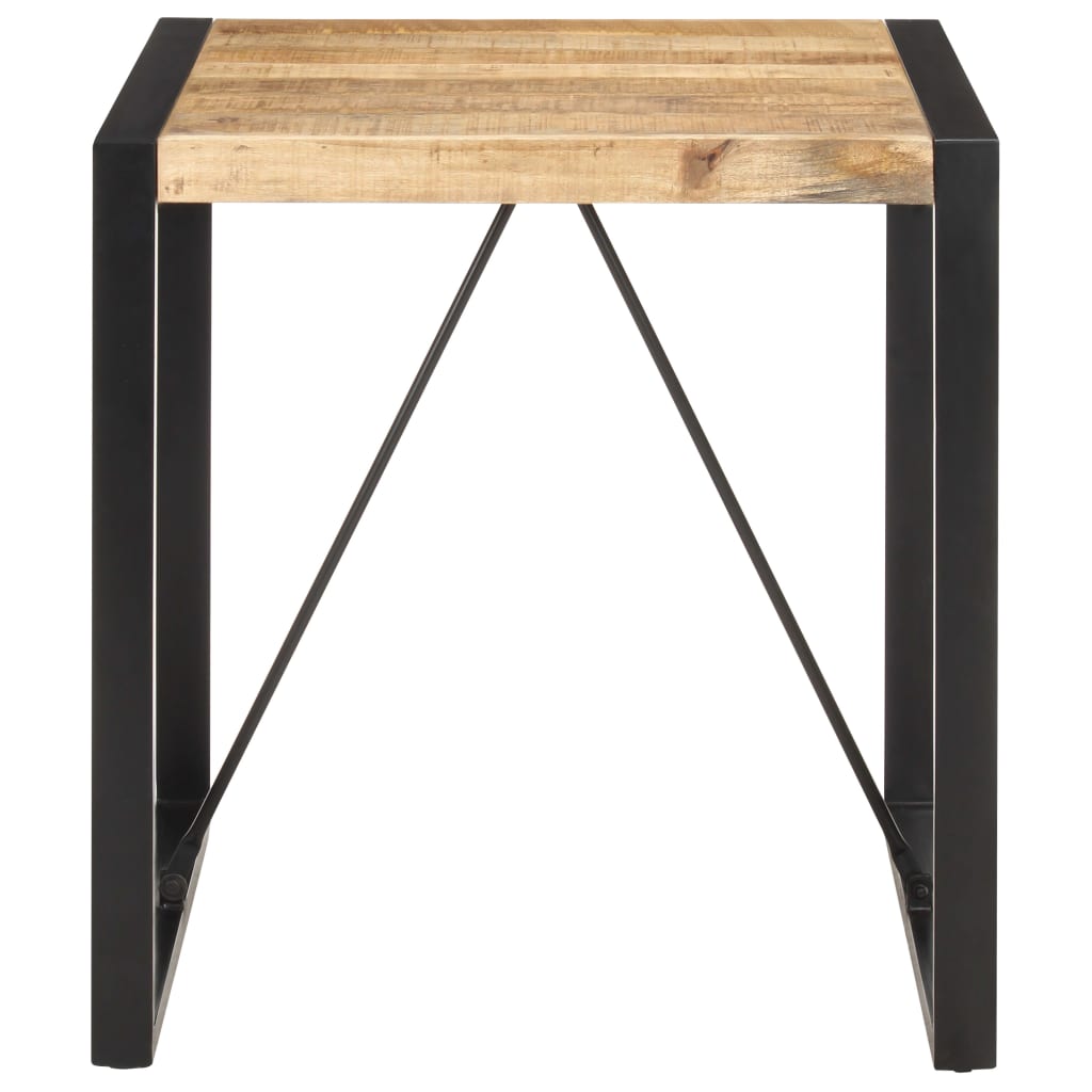 Dining Table 70x70x75 cm Solid Rough Mango Wood