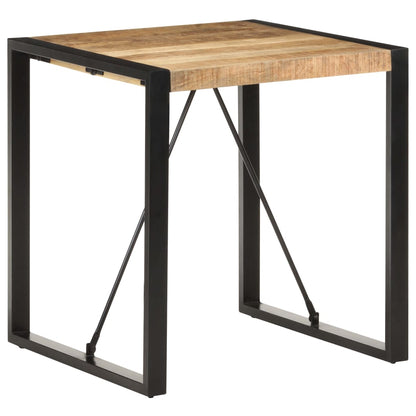 Dining Table 70x70x75 cm Solid Rough Mango Wood