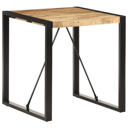 Dining Table 70x70x75 cm Solid Rough Mango Wood