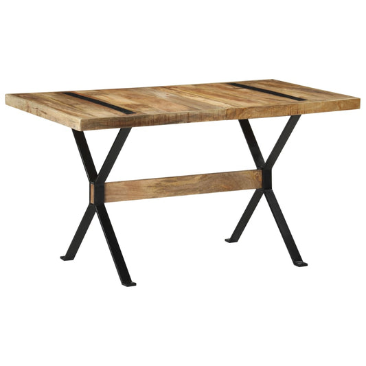 Dining Table 140x70x76 cm Rough Mango Wood