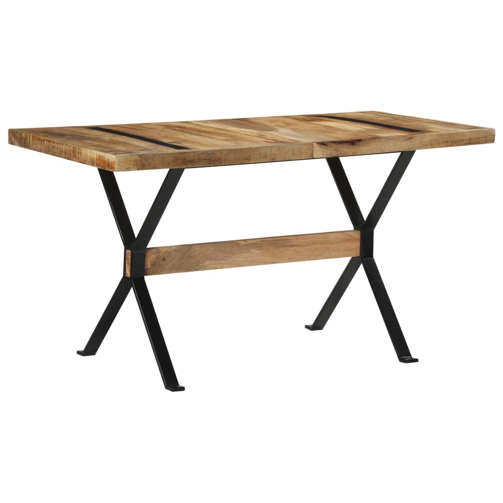 Dining Table 140x70x76 cm Rough Mango Wood