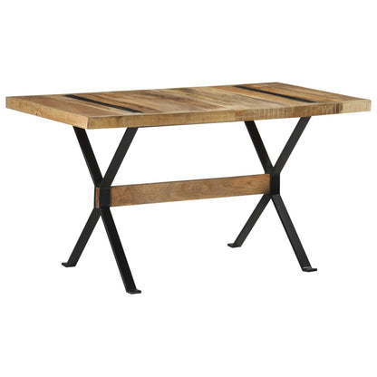 Dining Table 140x70x76 cm Rough Mango Wood