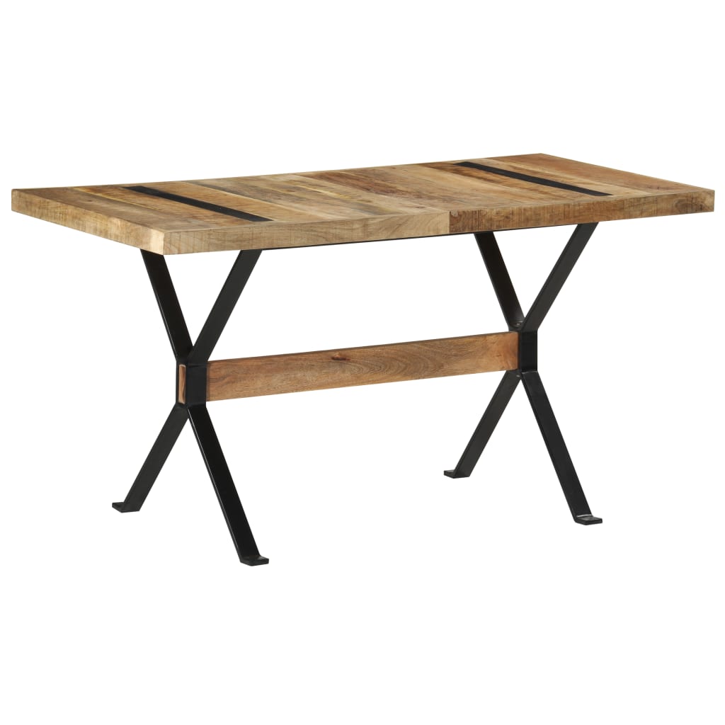 Dining Table 140x70x76 cm Rough Mango Wood