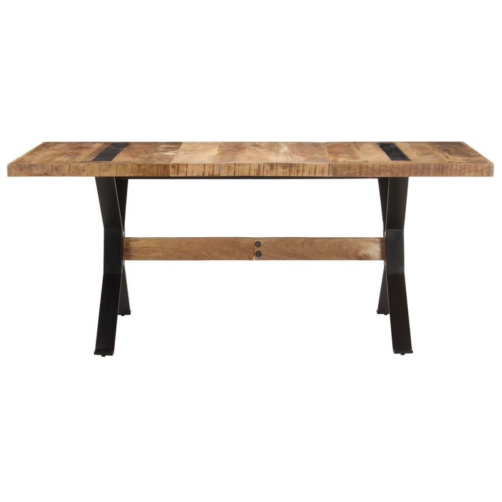 Dining Table 180x90x76 cm Rough Mango Wood