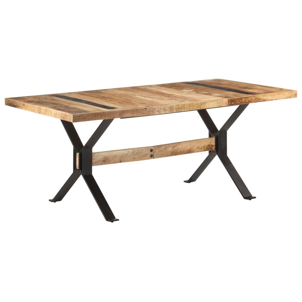 Dining Table 180x90x76 cm Rough Mango Wood