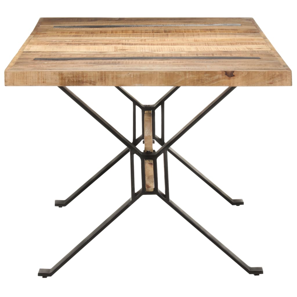 Dining Table 180x90x76 cm Rough Mango Wood