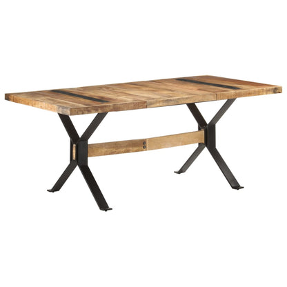 Dining Table 180x90x76 cm Rough Mango Wood