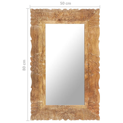 Mirror 80x50 cm Solid Mango Wood