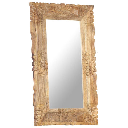 Mirror 80x50 cm Solid Mango Wood