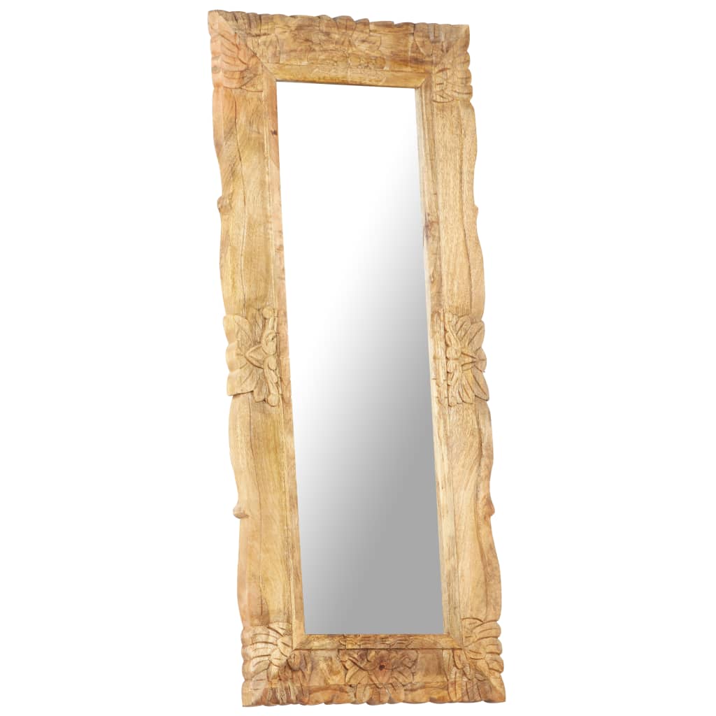 Mirror 110x50 cm Solid Mango Wood