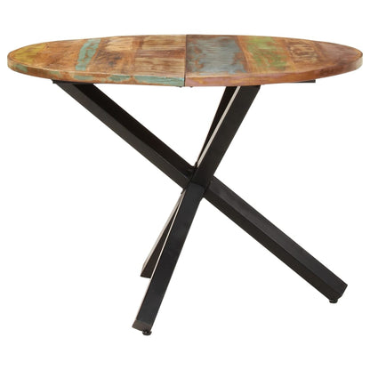 Dining Table Round 100x100x75 cm Solid Reclaimed Wood